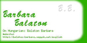 barbara balaton business card